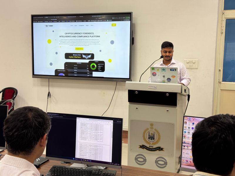 Souvik Haldar training officers on crypto and dark web forensics
