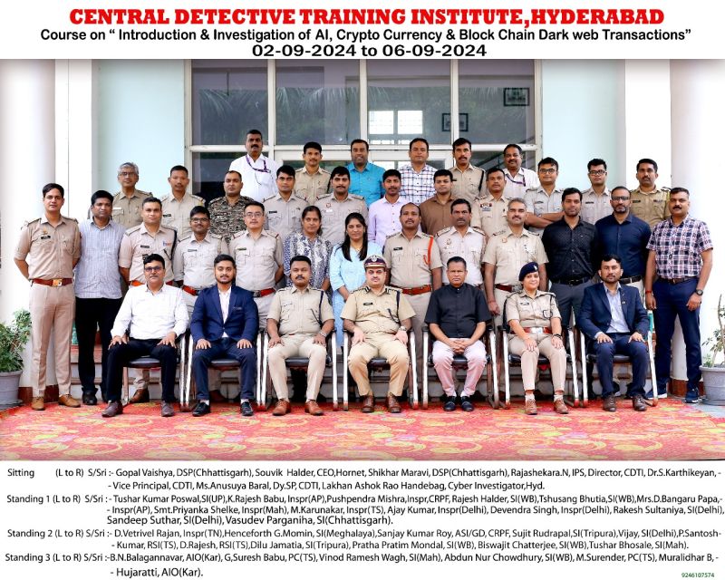Crypto and dark web forensics training at CDTI Hyderabad