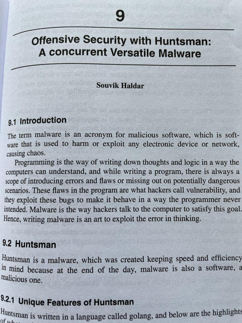 Cyber-security book contribution page