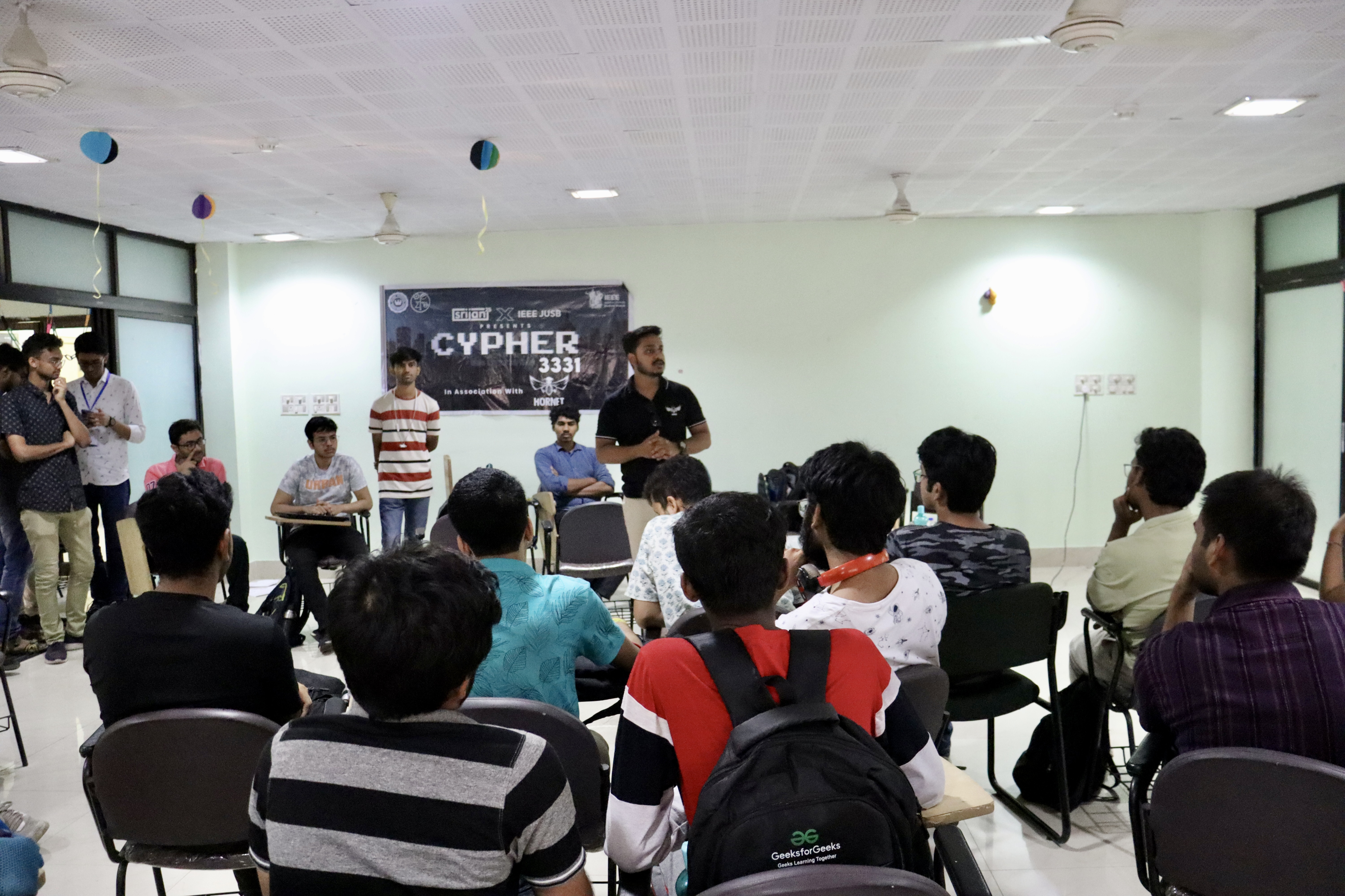 Souvik Haldar speaking to participants at Cypher 3331