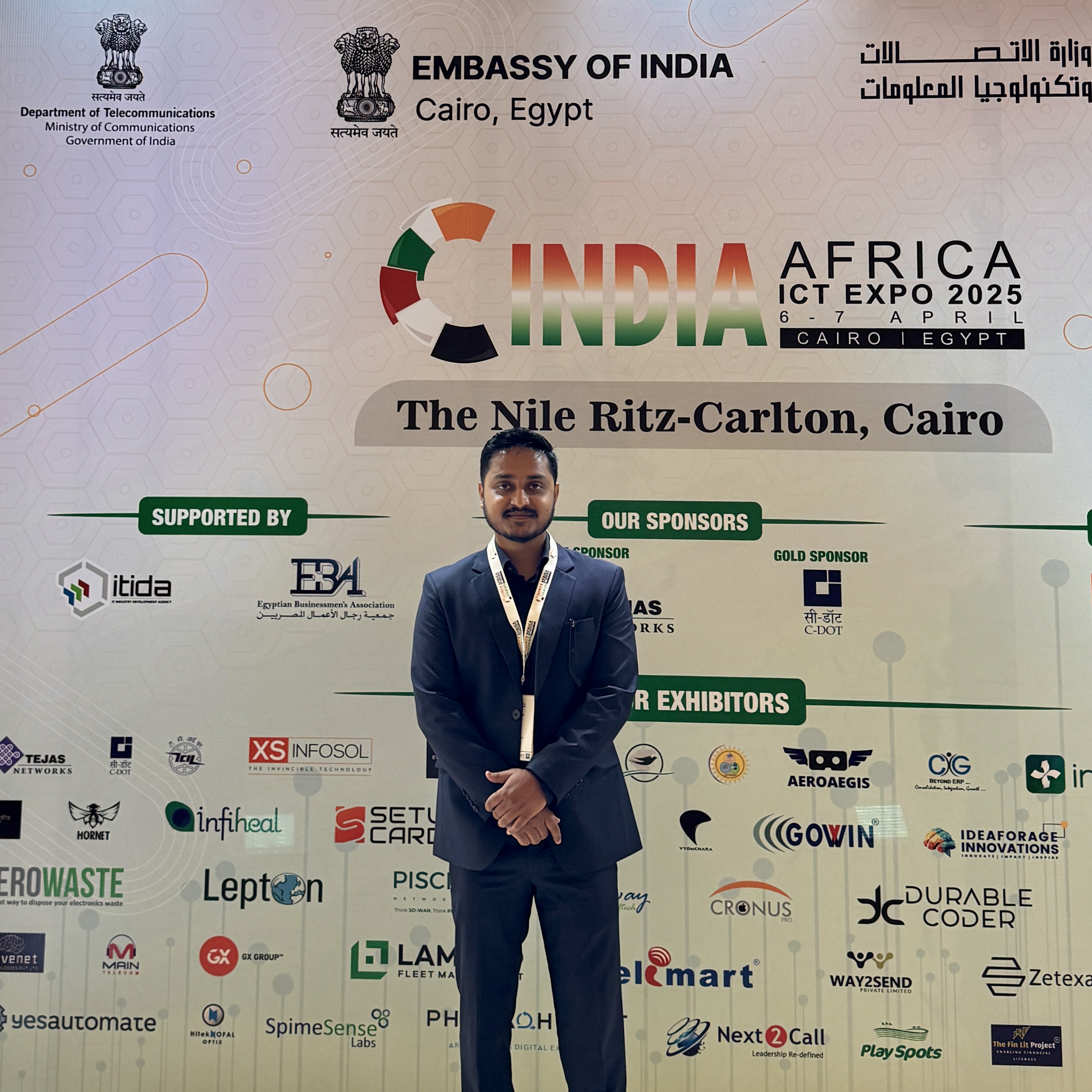 Souvik Haldar at India-Africa ICT Expo 2025 in Cairo
